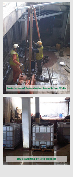 installation of groundwater remediation wells