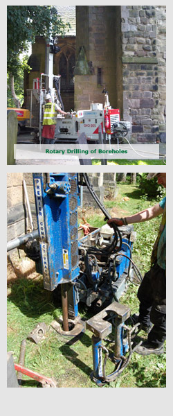rotary drilling of boreholes